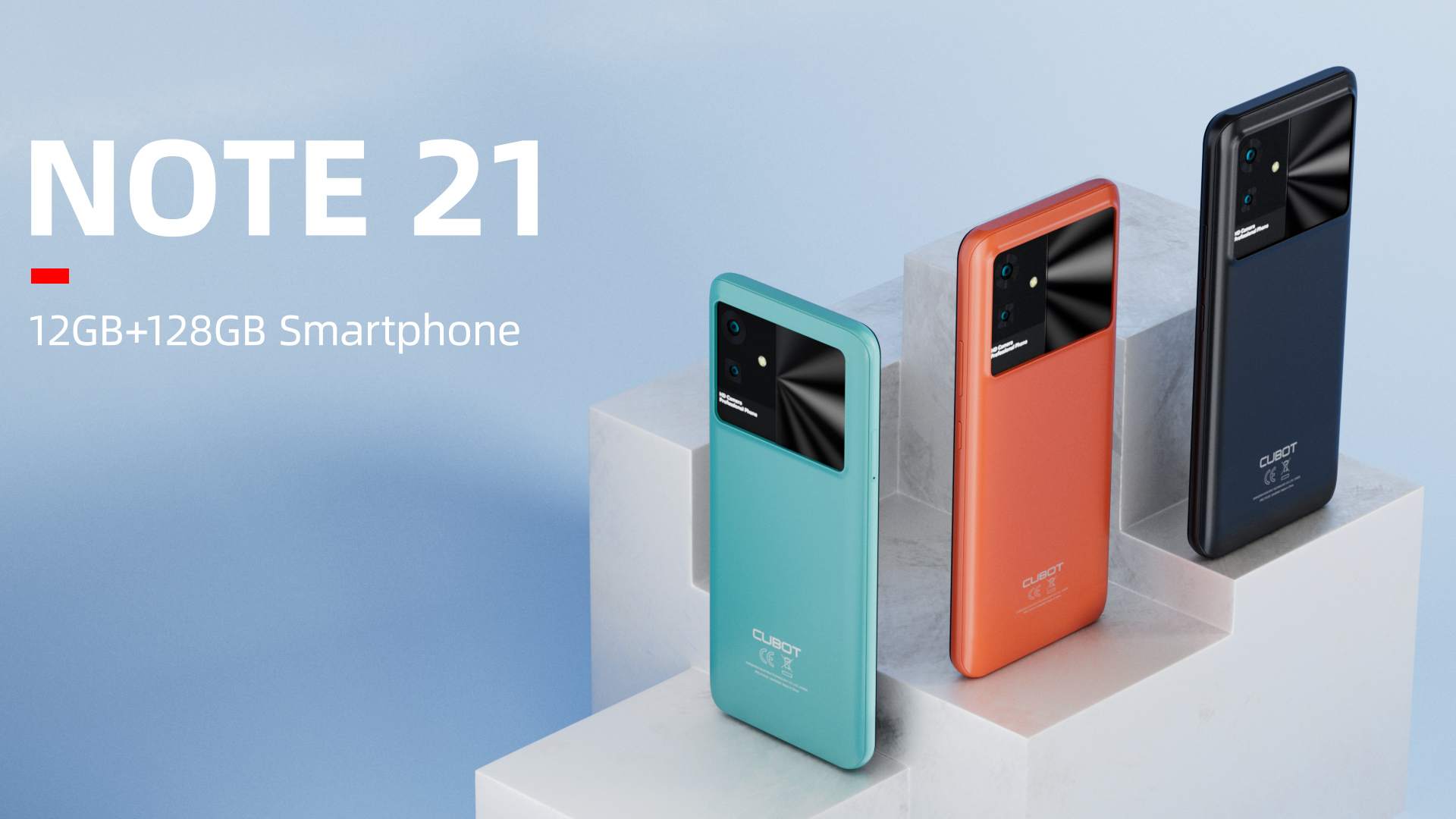 CUBOT Note 21 Smartphone 12GB RAM 128GB ROM TF 1TB Expand 6